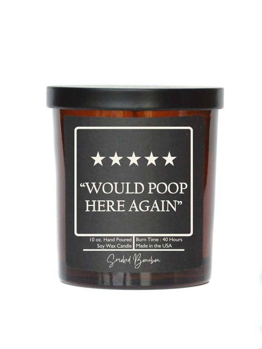 5 Star Funny Bathroom Candle - Smoked Bourbon Scent