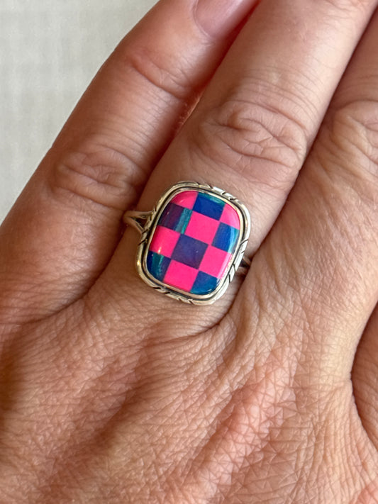 Galaxy Opal Mosaic Ring | Size 9
