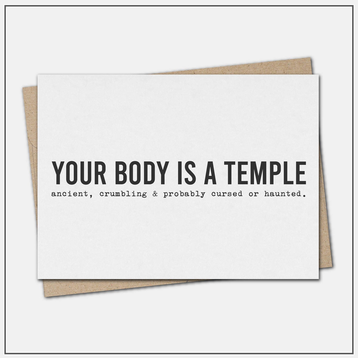 You body is a temple - greeting card