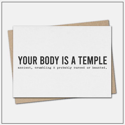 You body is a temple - greeting card