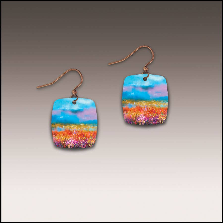 Summer Horizon Button Drop Handmade Earrings