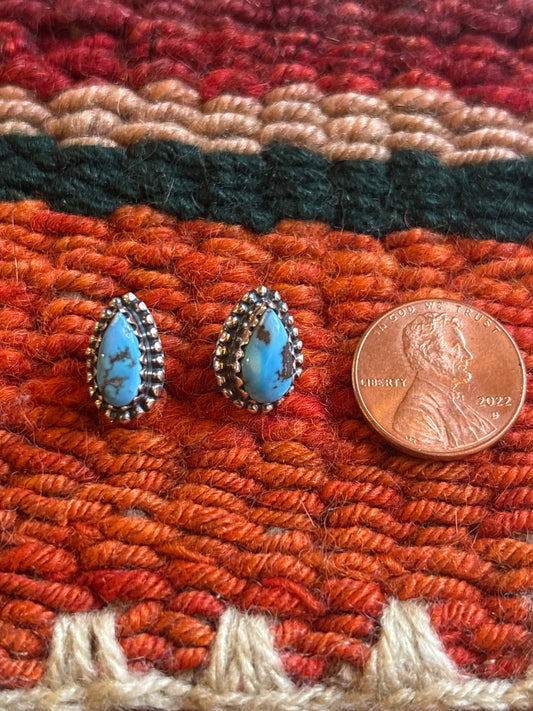 Golden Hills Turquoise Stud Earrings