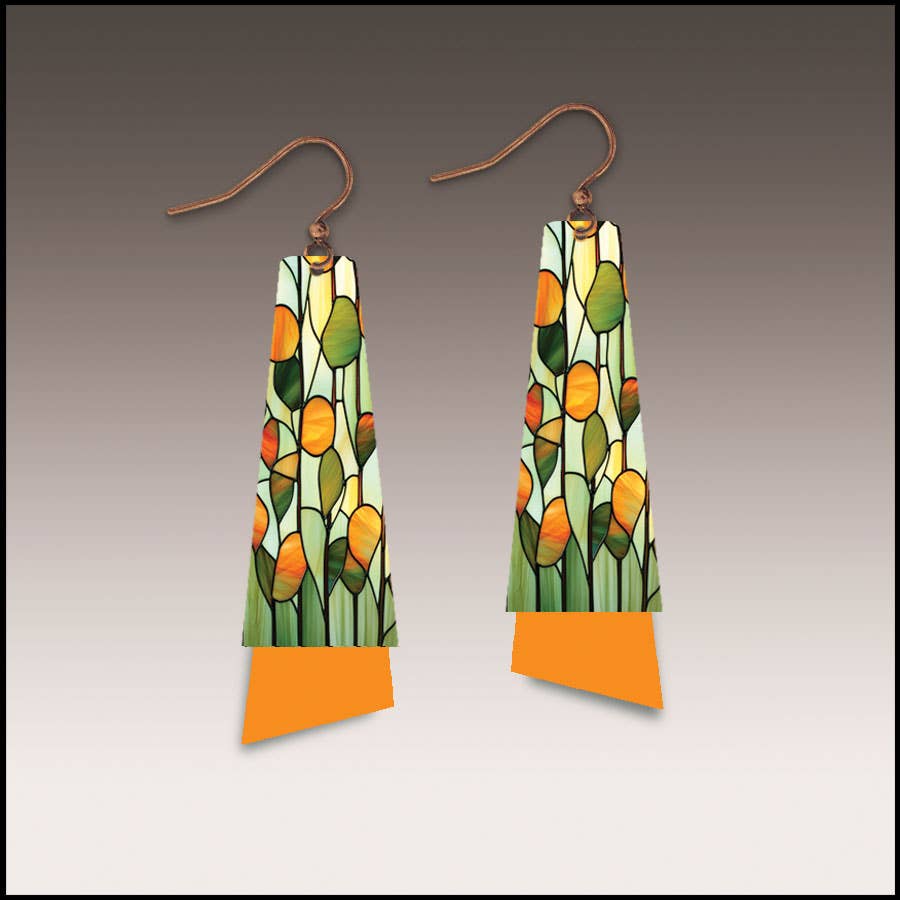 Stained Glass Flutter Multilayer Earrings