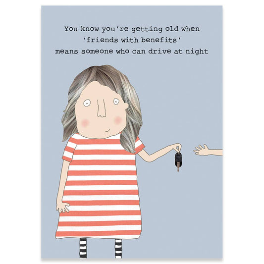FRIENDS WITH BENEFITS BIRTHDAY GREETING CARD 4.5 x 6.25"