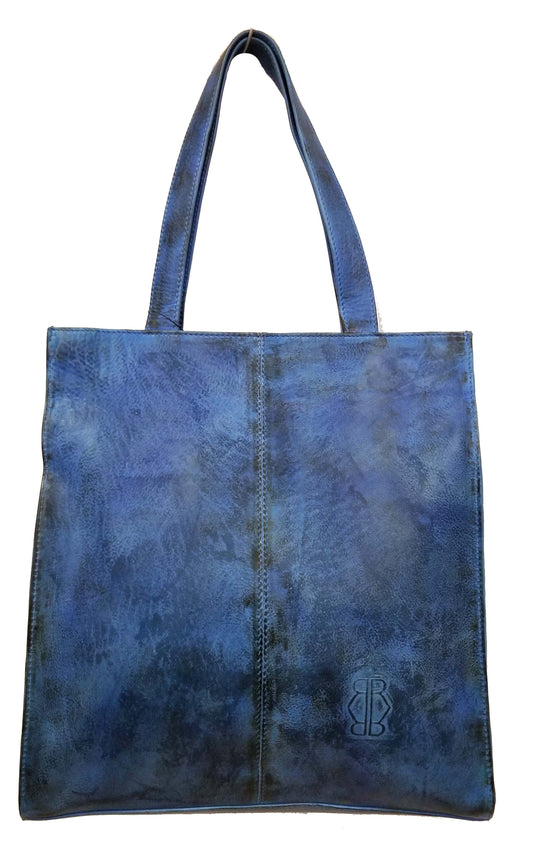 Leather Dip Dye Tote Bag