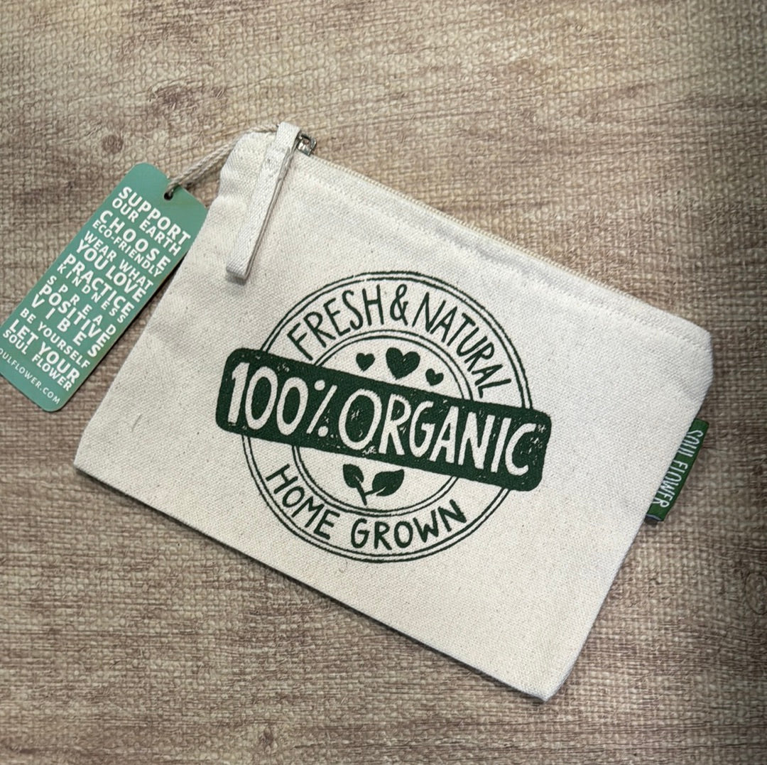 Fresh & Natural Home Grown Zipper Pouch | Soul Flower