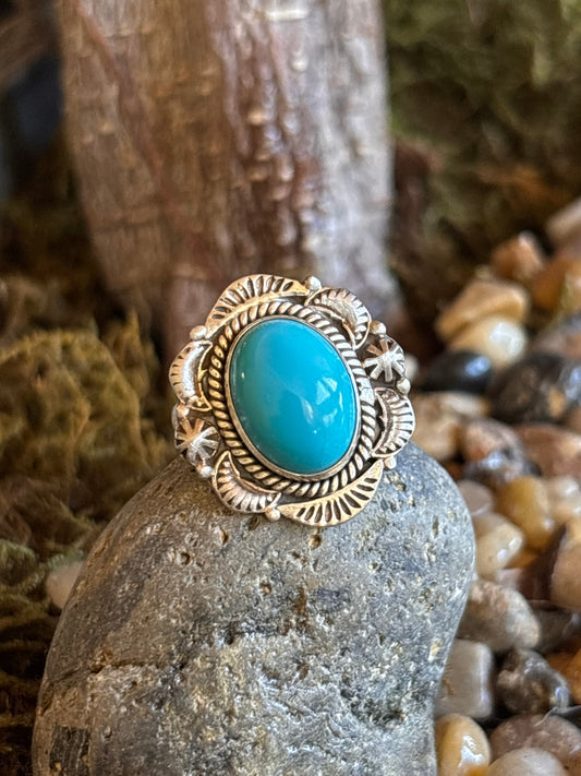 Sleeping Beauty Turquoise Ring | Adjustable