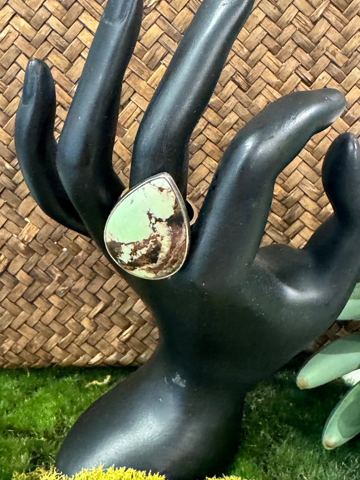 Lemon  Chrysoprase Ring | Adjustable