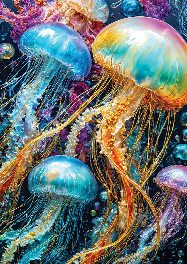 Jellyfish Glow 1000-Piece Enjoy Puzzle