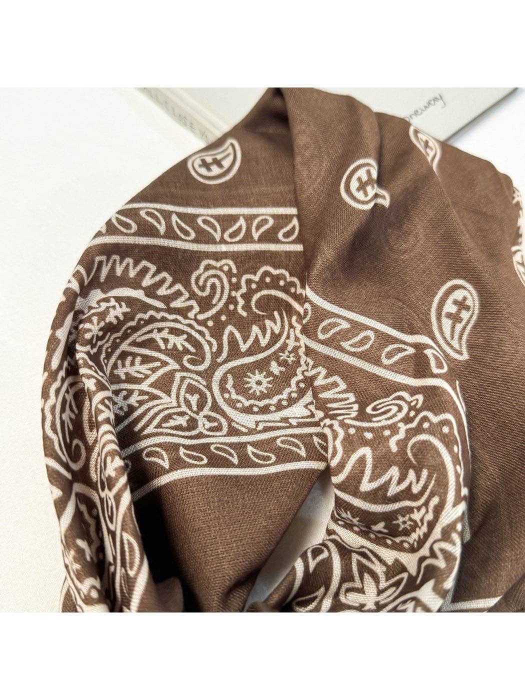 Printed Slim Triangle Scarf