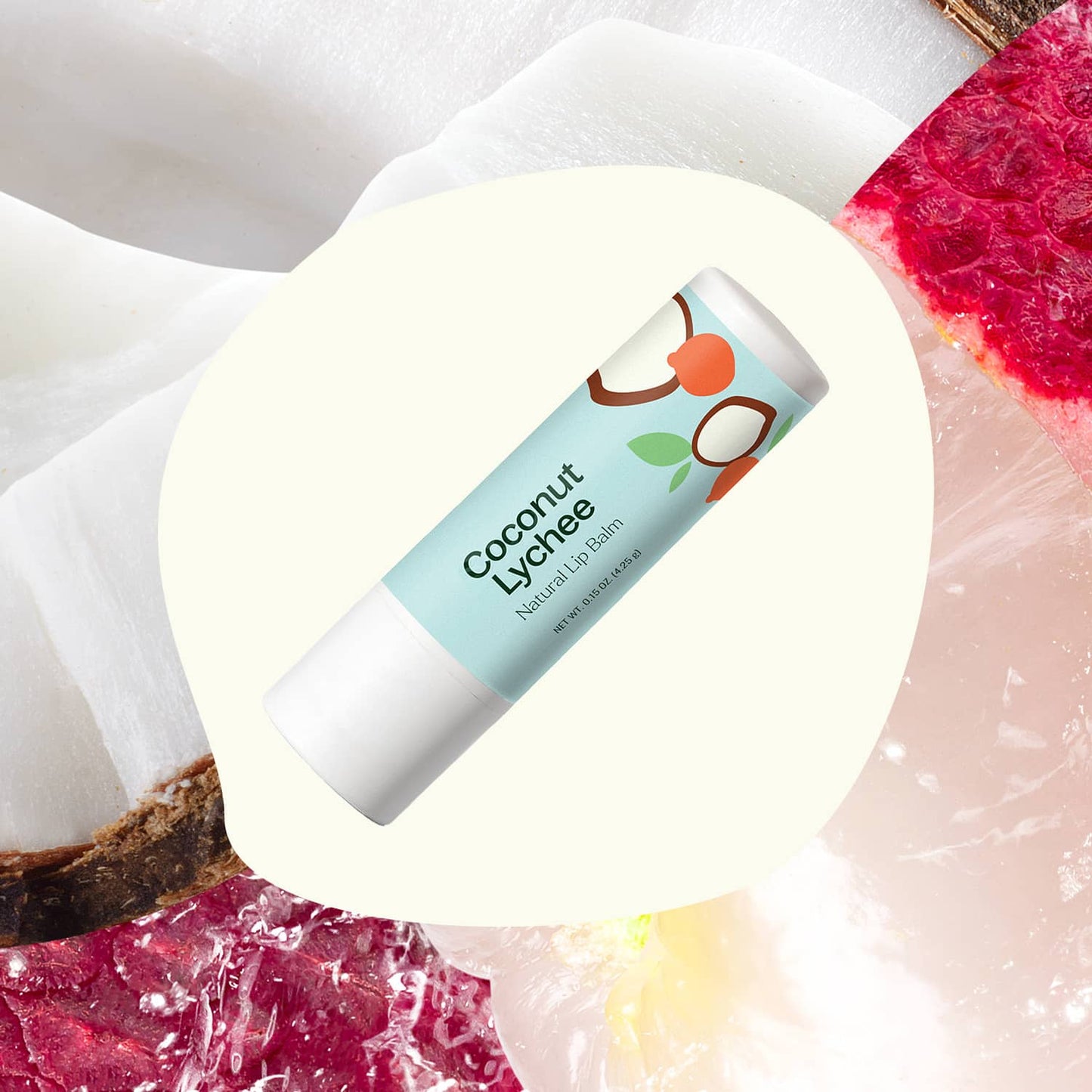 Coconut Lychee Natural Lip Balm 0.15 oz