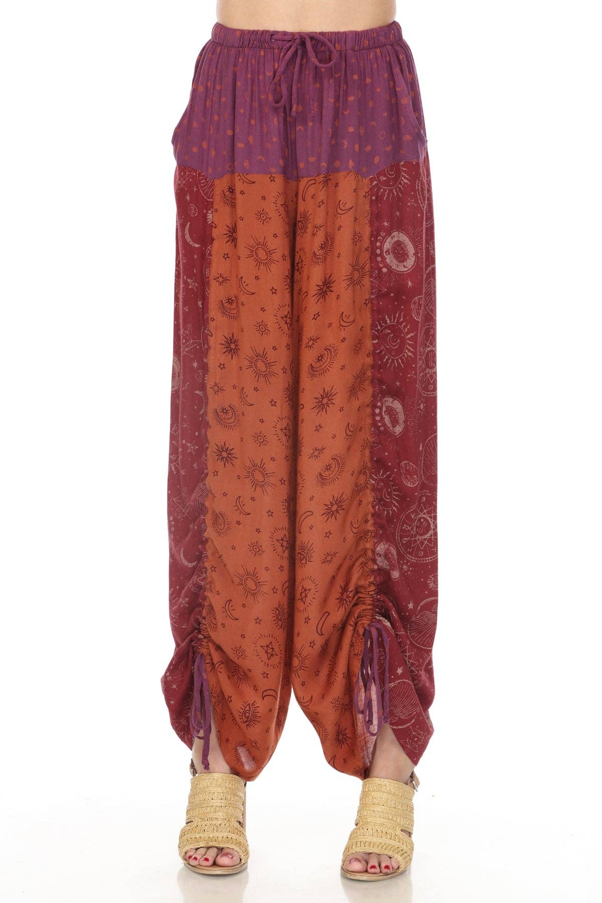 Celestial Patchwork Drawstring Pants