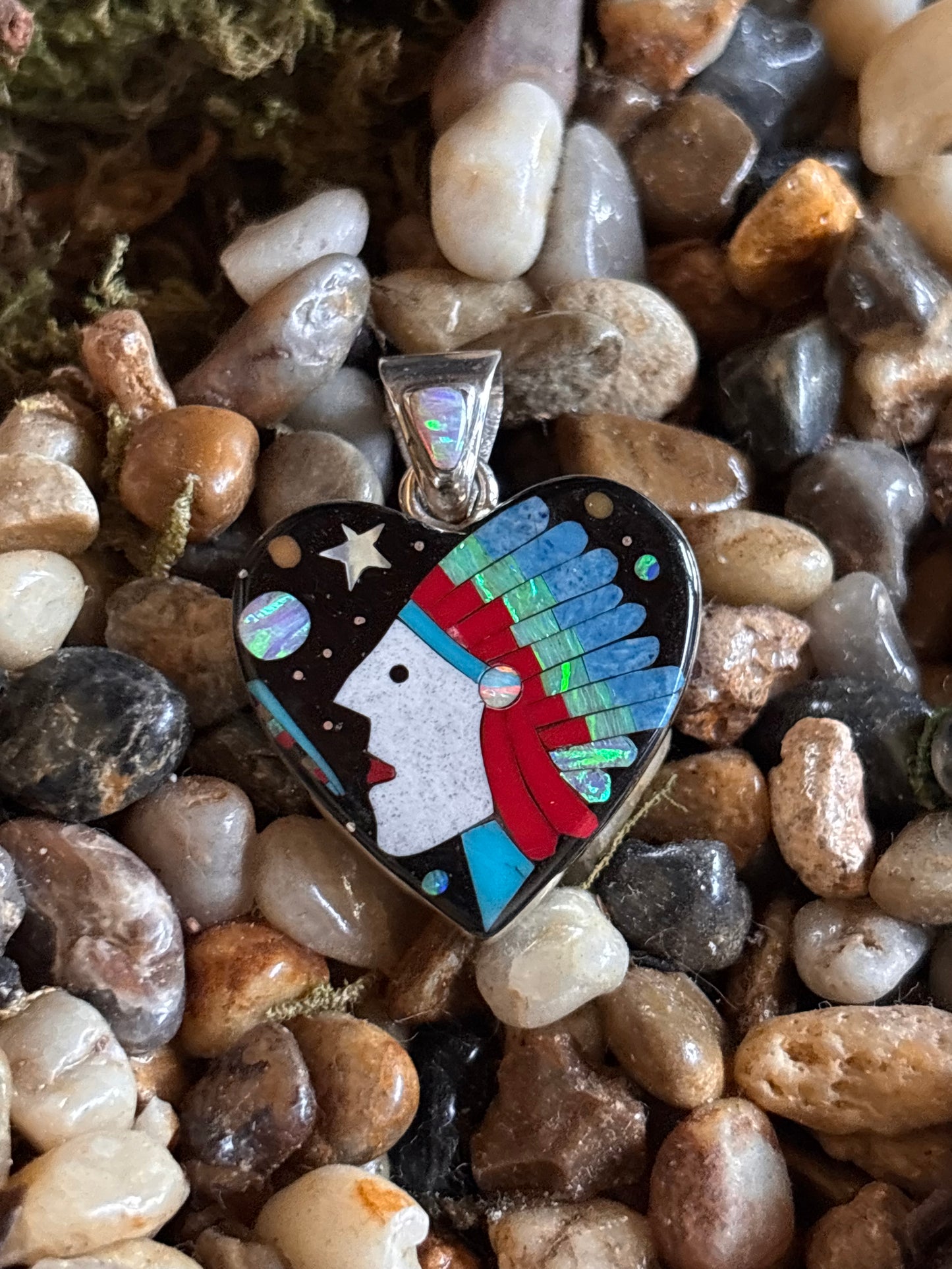 Zuni Micro Inlay Pendant