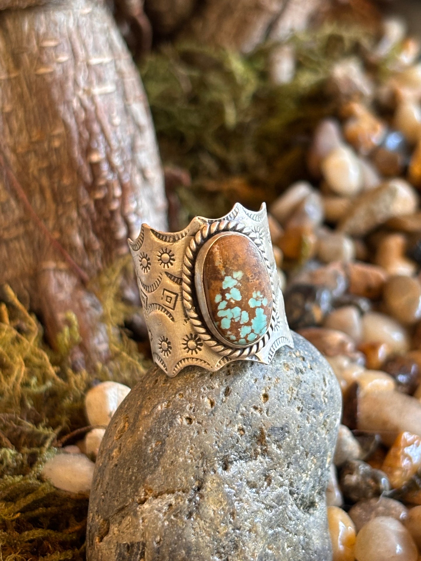 Number 8 Turquoise Ring | Size 8