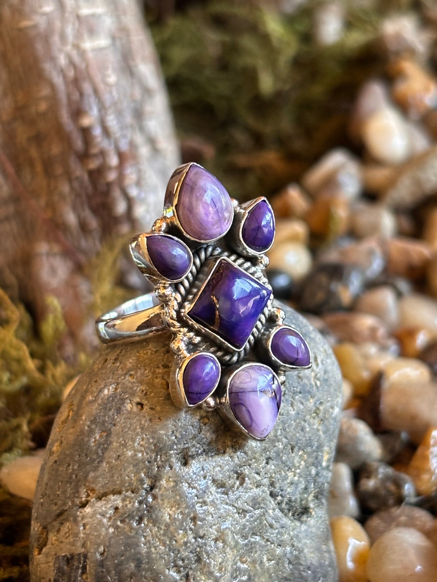 Purple Dahlia Ring | Size 8.25