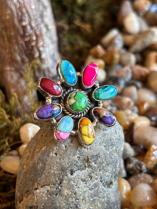 Multi-Stone Cluster Ring | Size 7.5