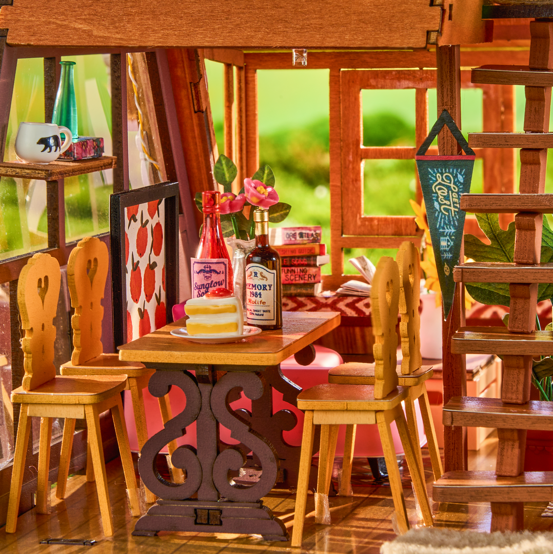 DIY Miniature House Kit: A-Frame Cabin