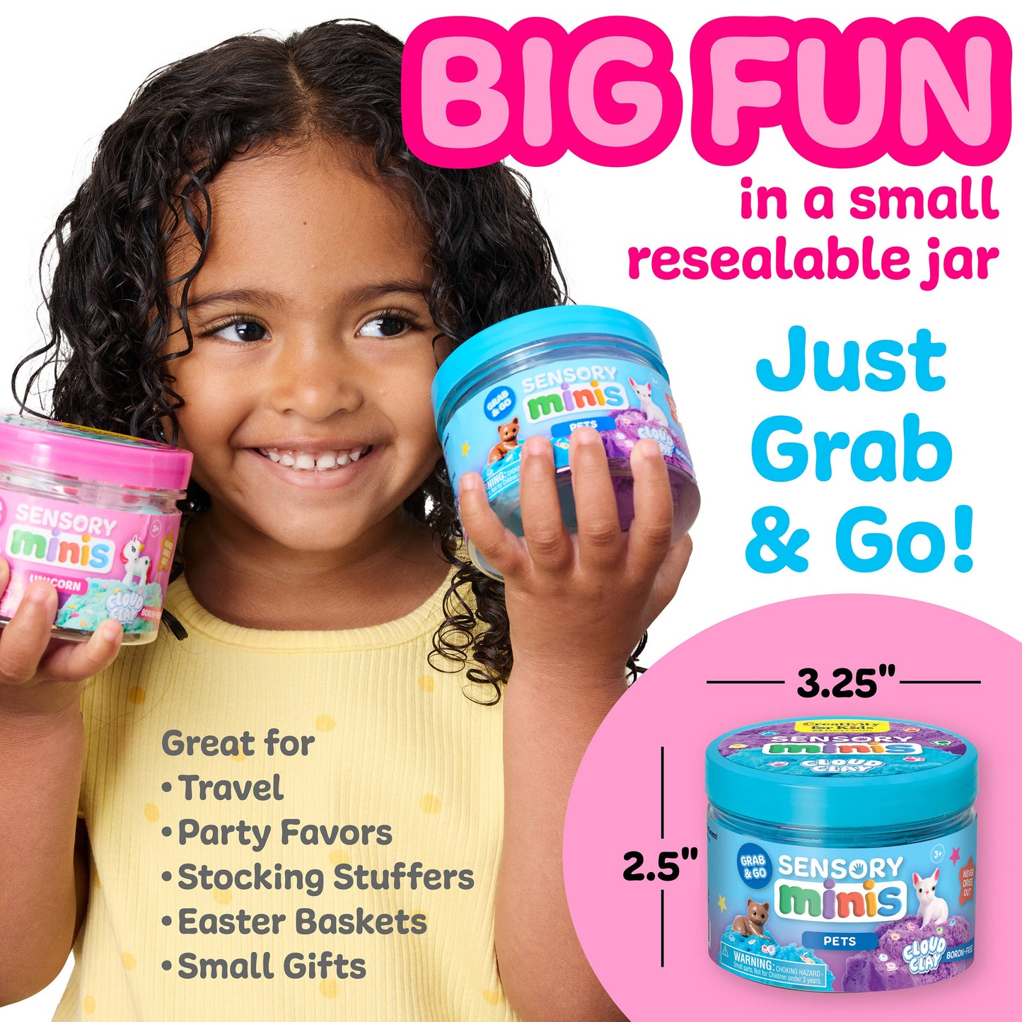 Pets Theme - Sensory Mini Play Kit Jar with Cloud Clay