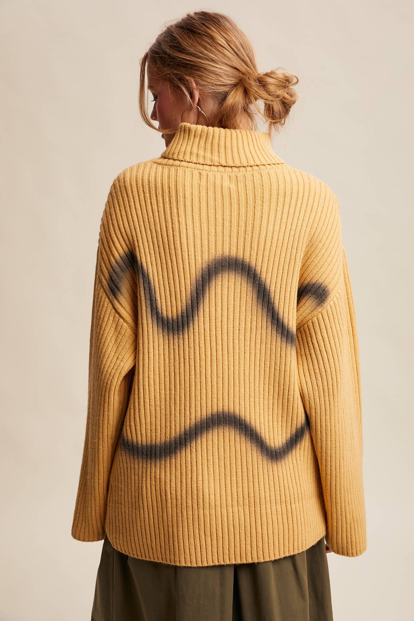 Ribbed Mock Neck Sweater