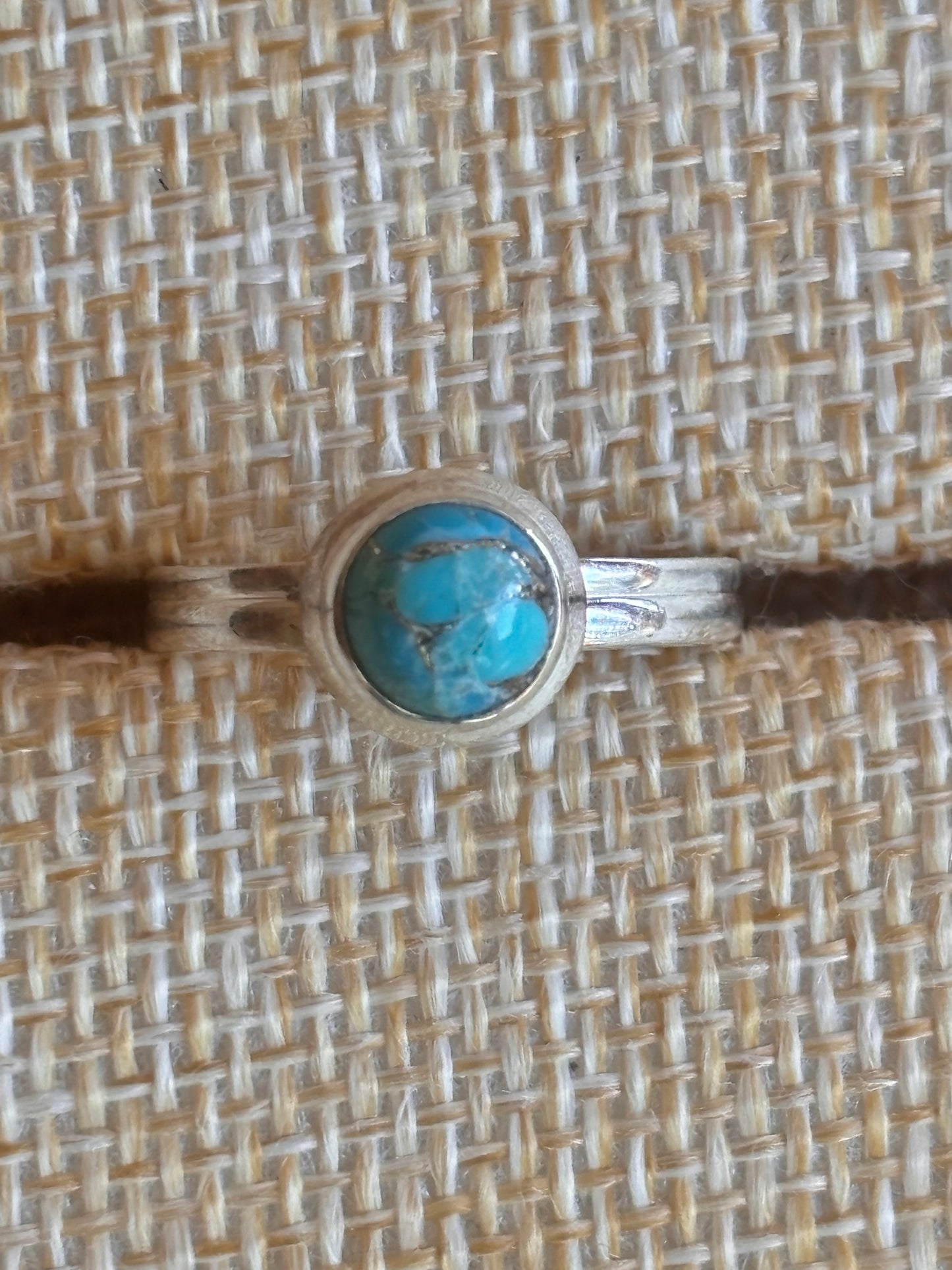 Turquoise Silver Ring | Size 7 3/4