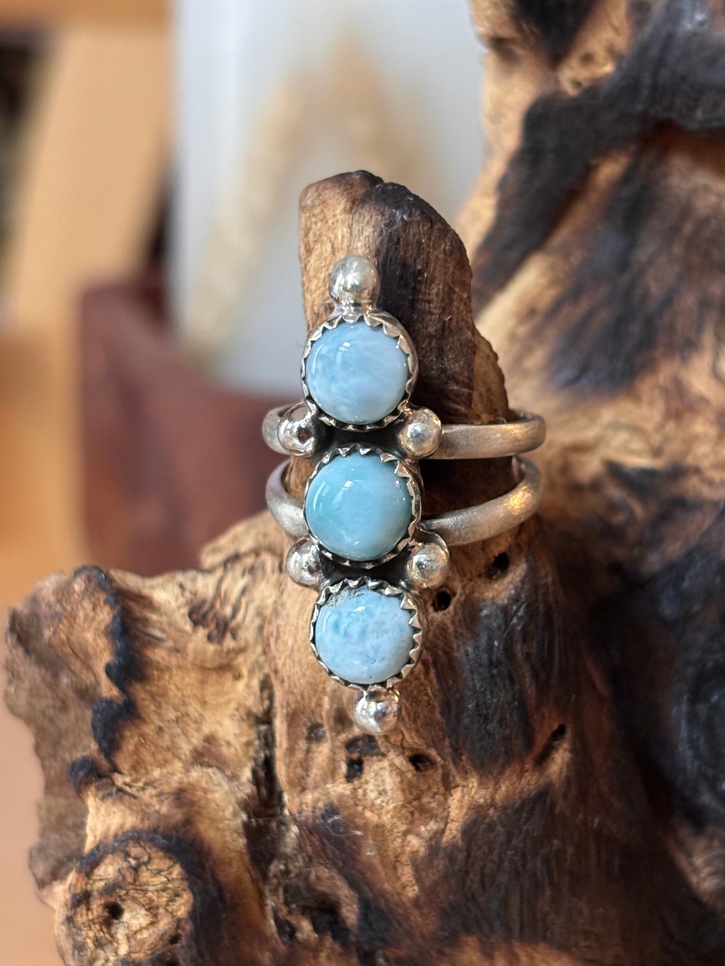 Larimar Crawler Ring | Size 7
