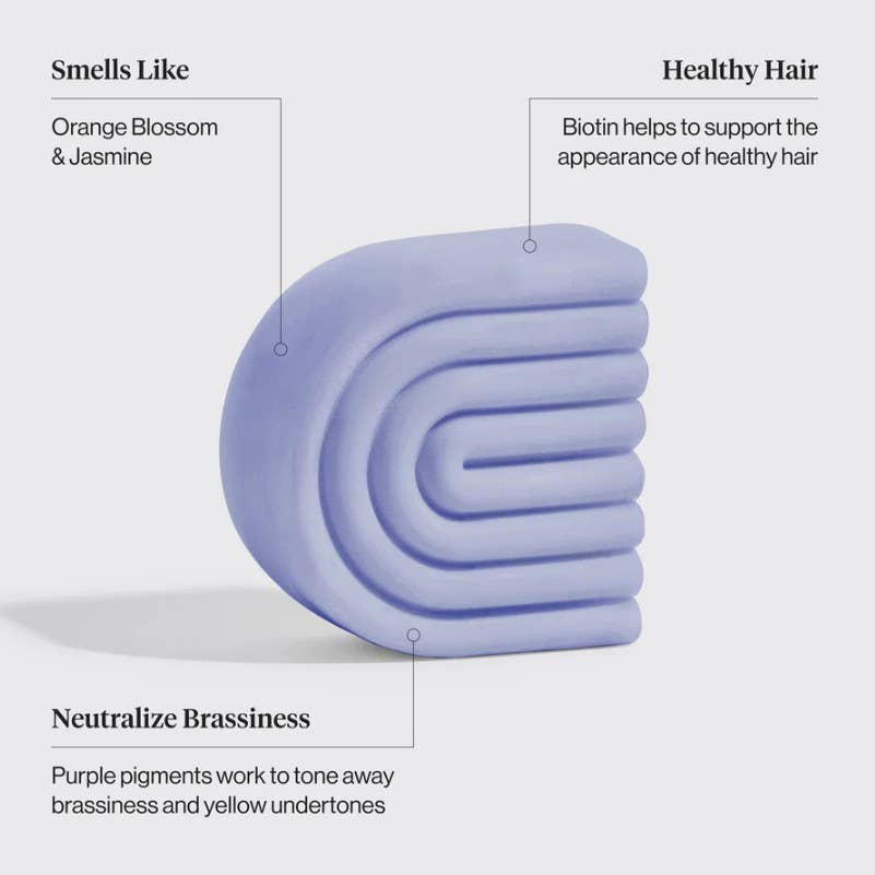 Purple Toning Conditioner Bar for Color-Treated & Grey Hair