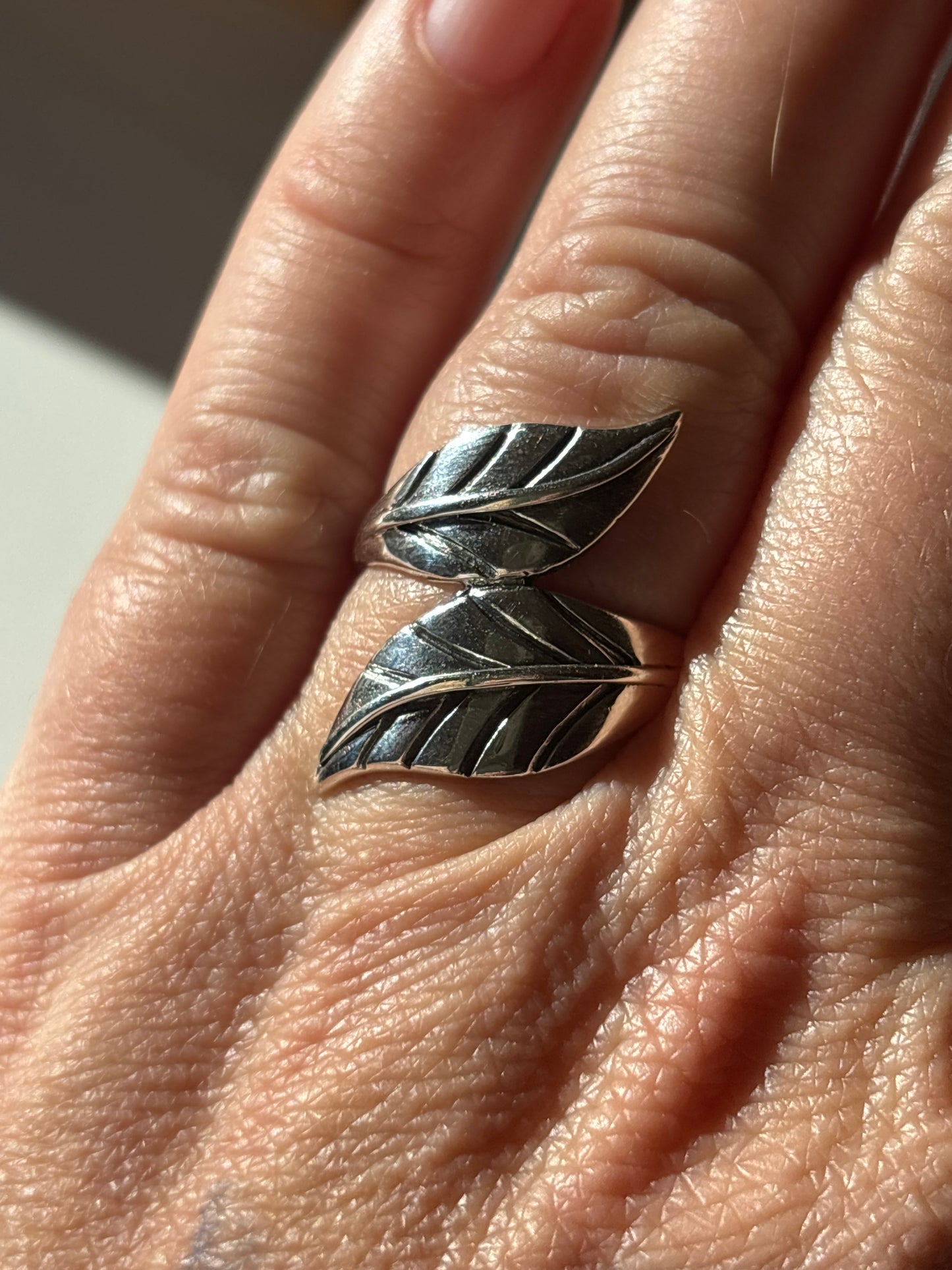 Sterling Leaf Ring | Size 10