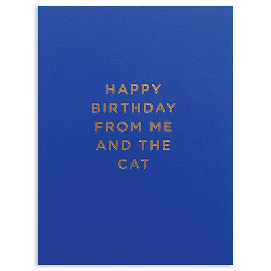 ME AND THE CAT BIRTHDAY GREETING CARD 3.5 x 4.75"
