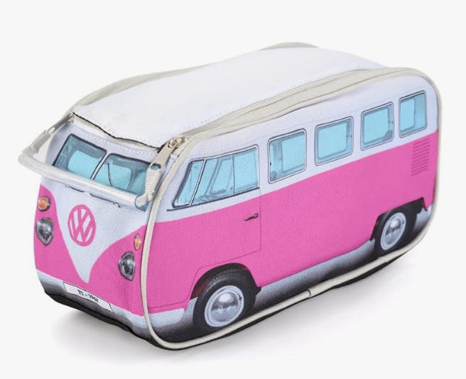 Pink VW Bus Wash Bag