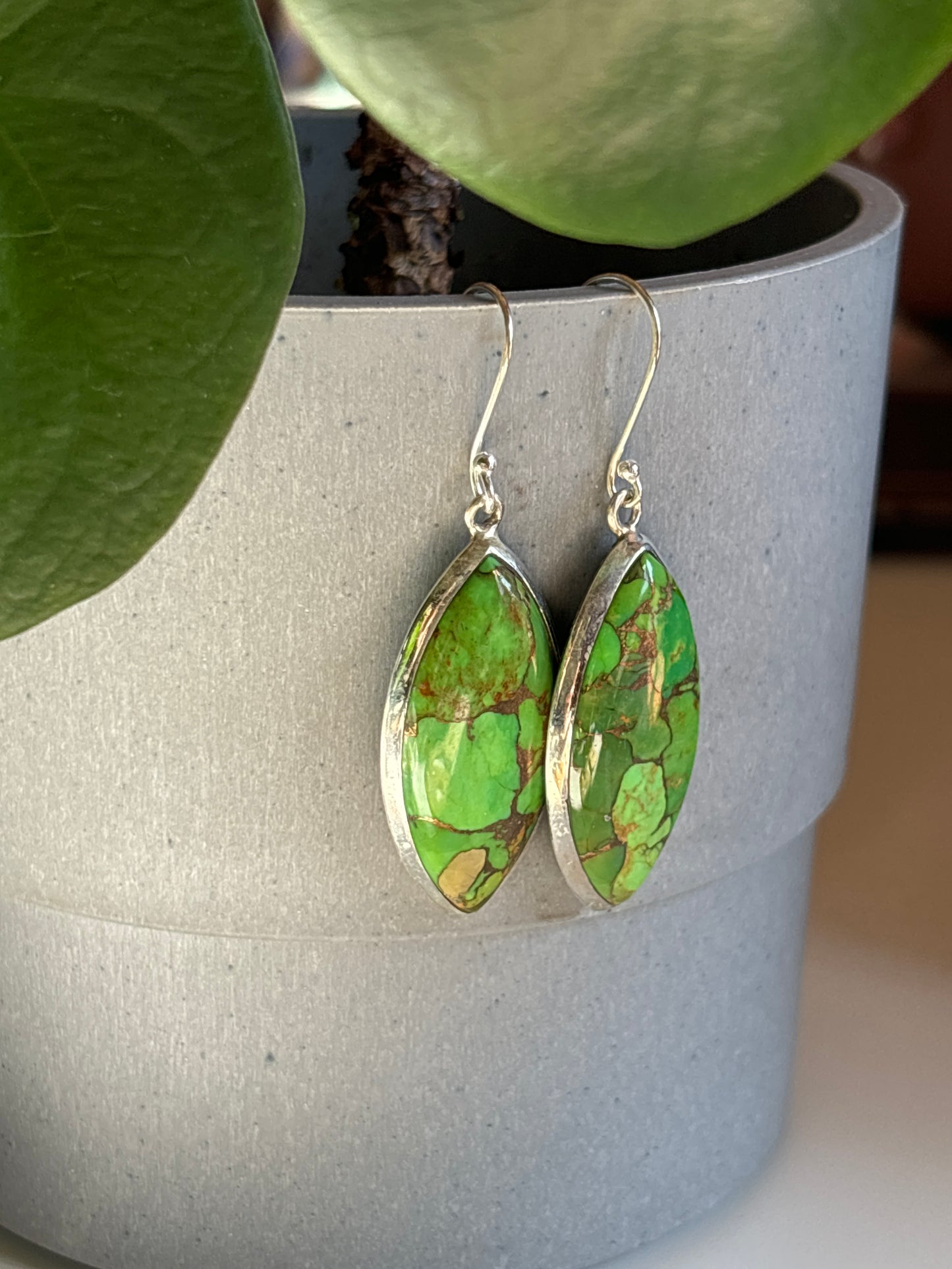 Gemstone Hanging Earrings