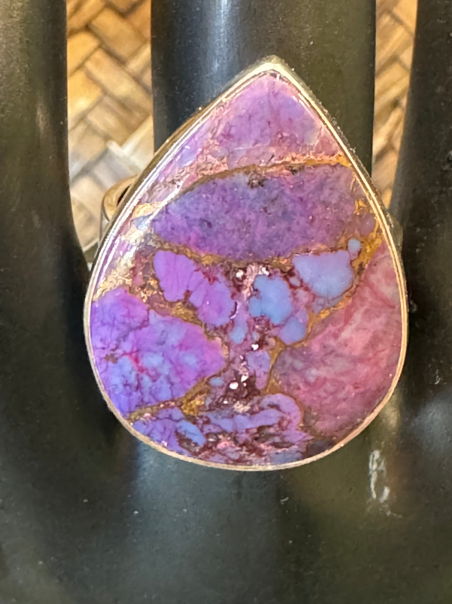 Purple Copper Turquoise Ring | Size 8