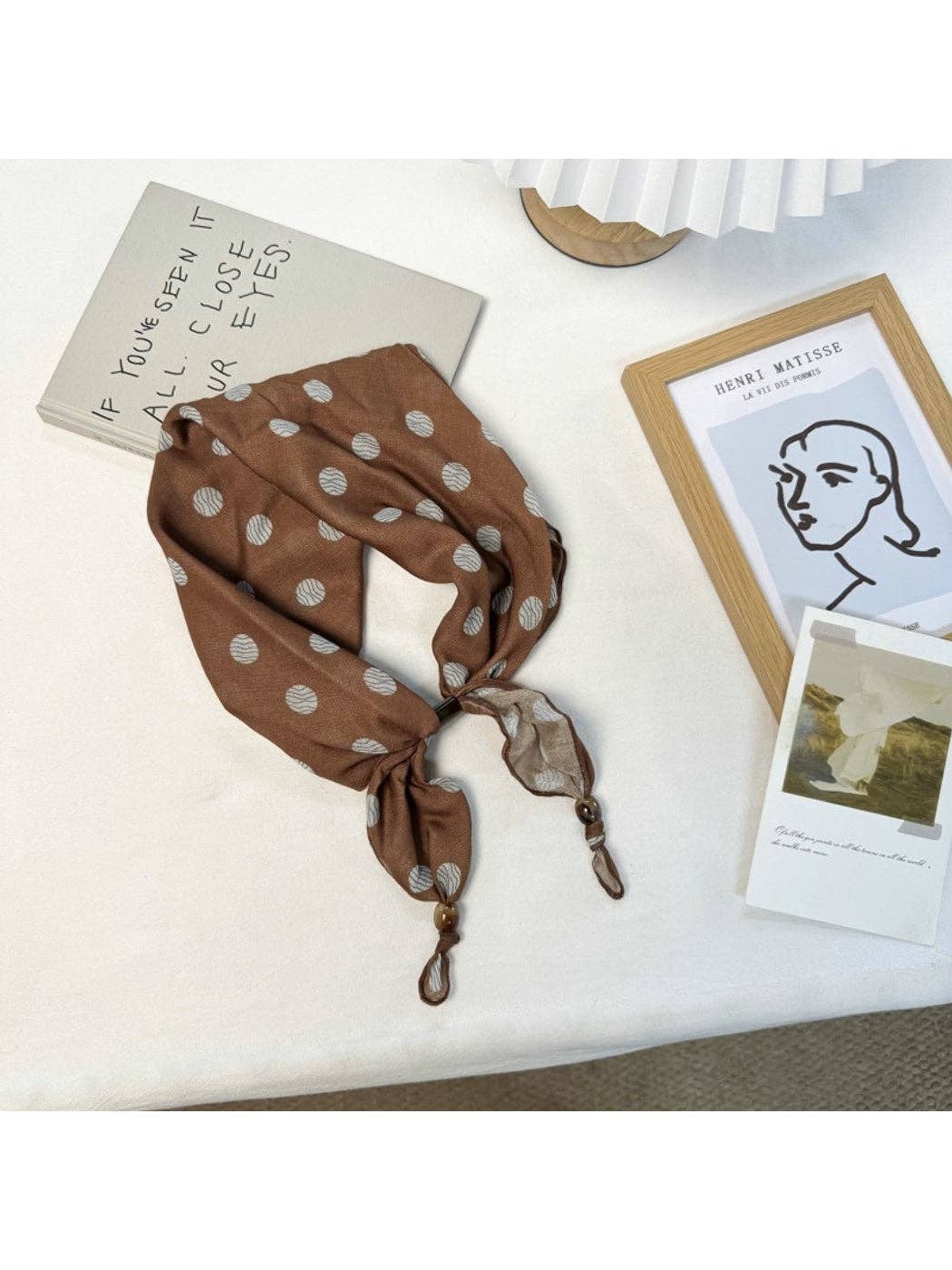 Printed Slim Triangle Scarf