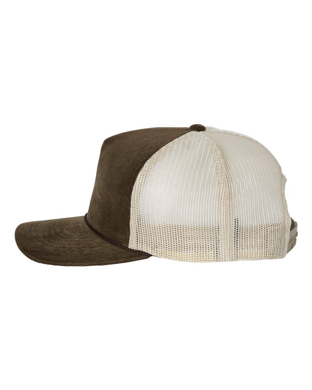 Corduroy Trucker Hat Good in the Woods Patch Snapback Hat