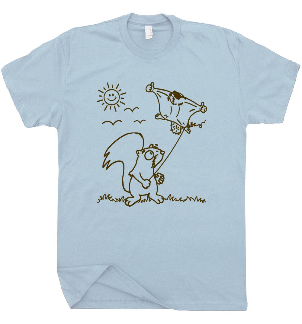 Flying Squirrel Shirt Funny Nature Theme Cute Silly Ironic T