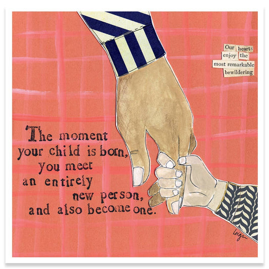 ENTIRELY NEW NEW BABY GREETING CARD 5.5 x 5.5"