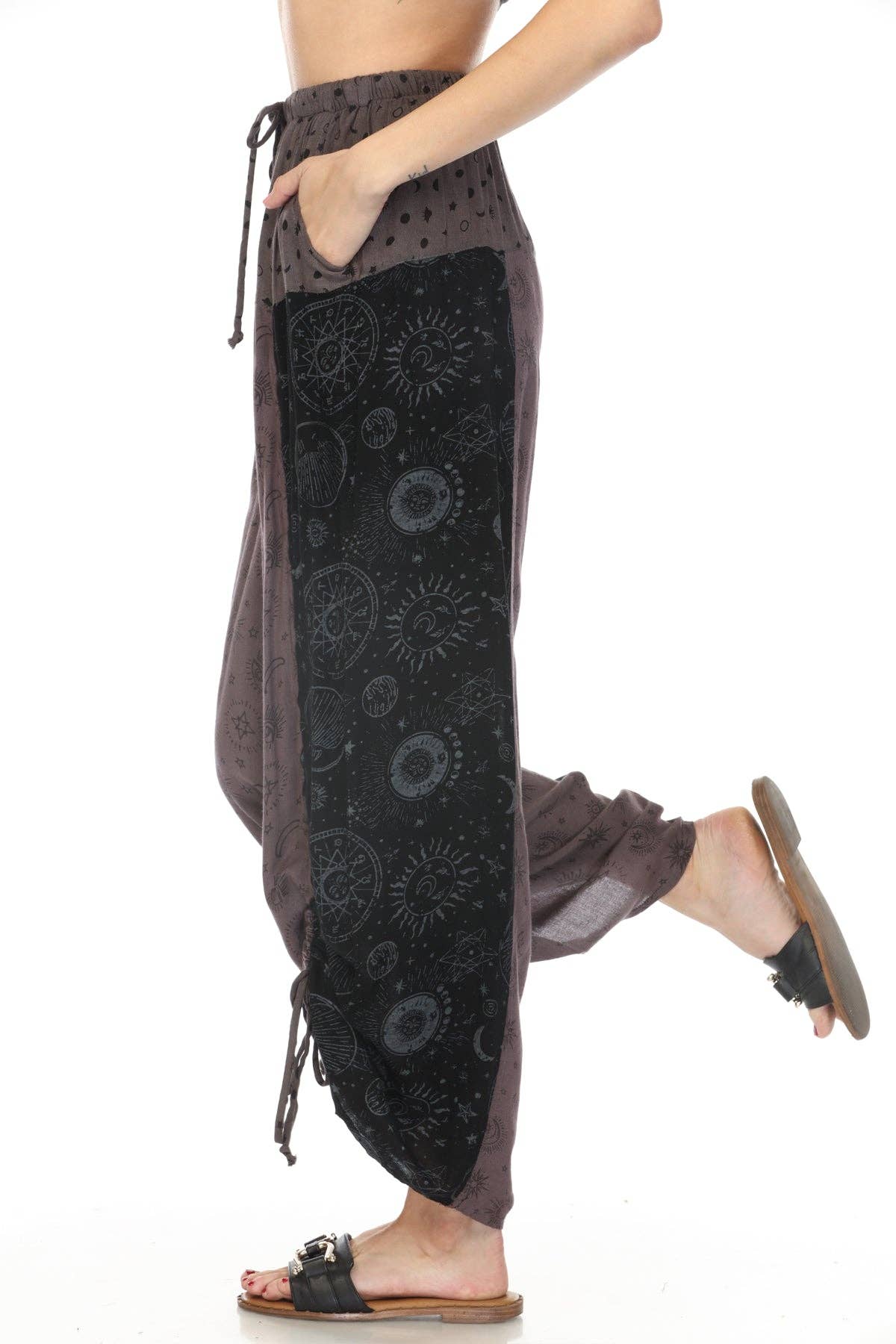 Celestial Patchwork Drawstring Pants