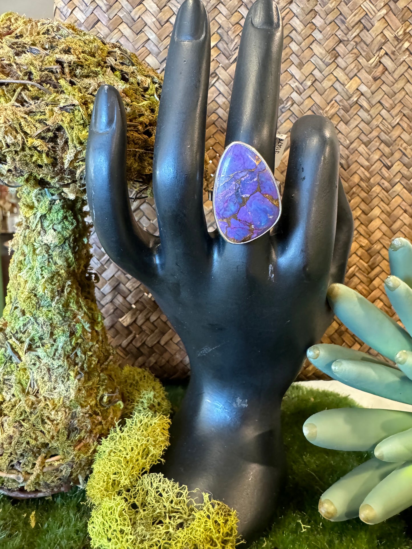 Purple Copper Turquoise Ring | Size 8