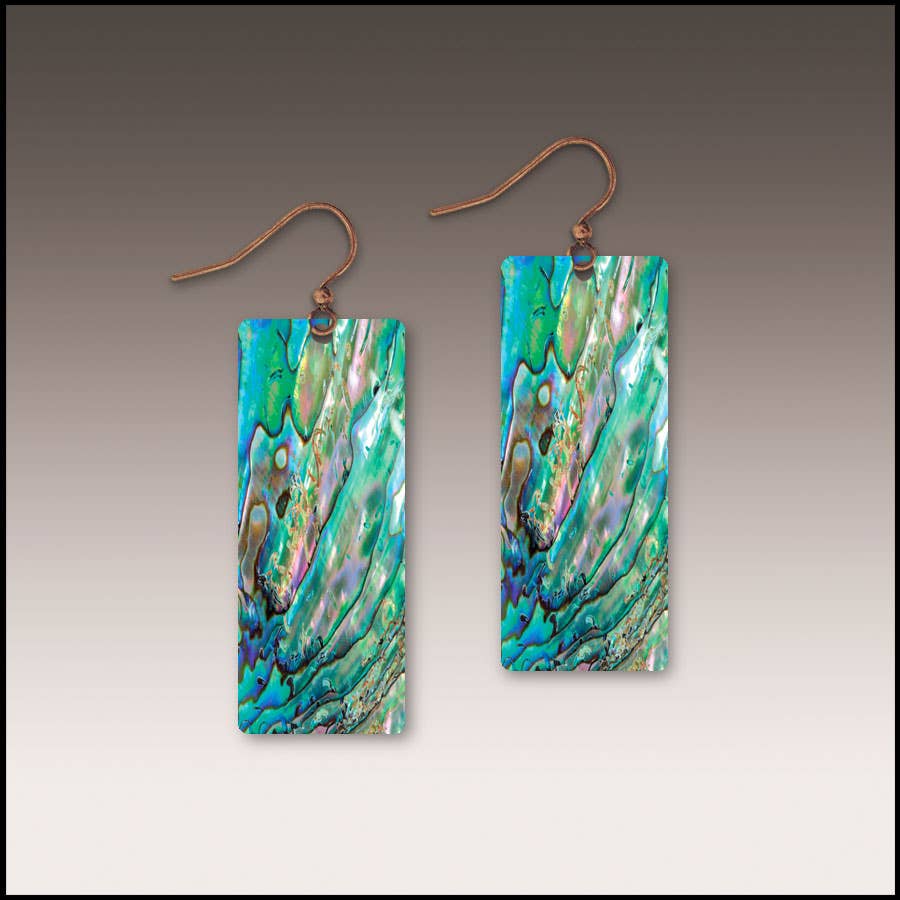 Abalone Waves Banner Handmade Earrings