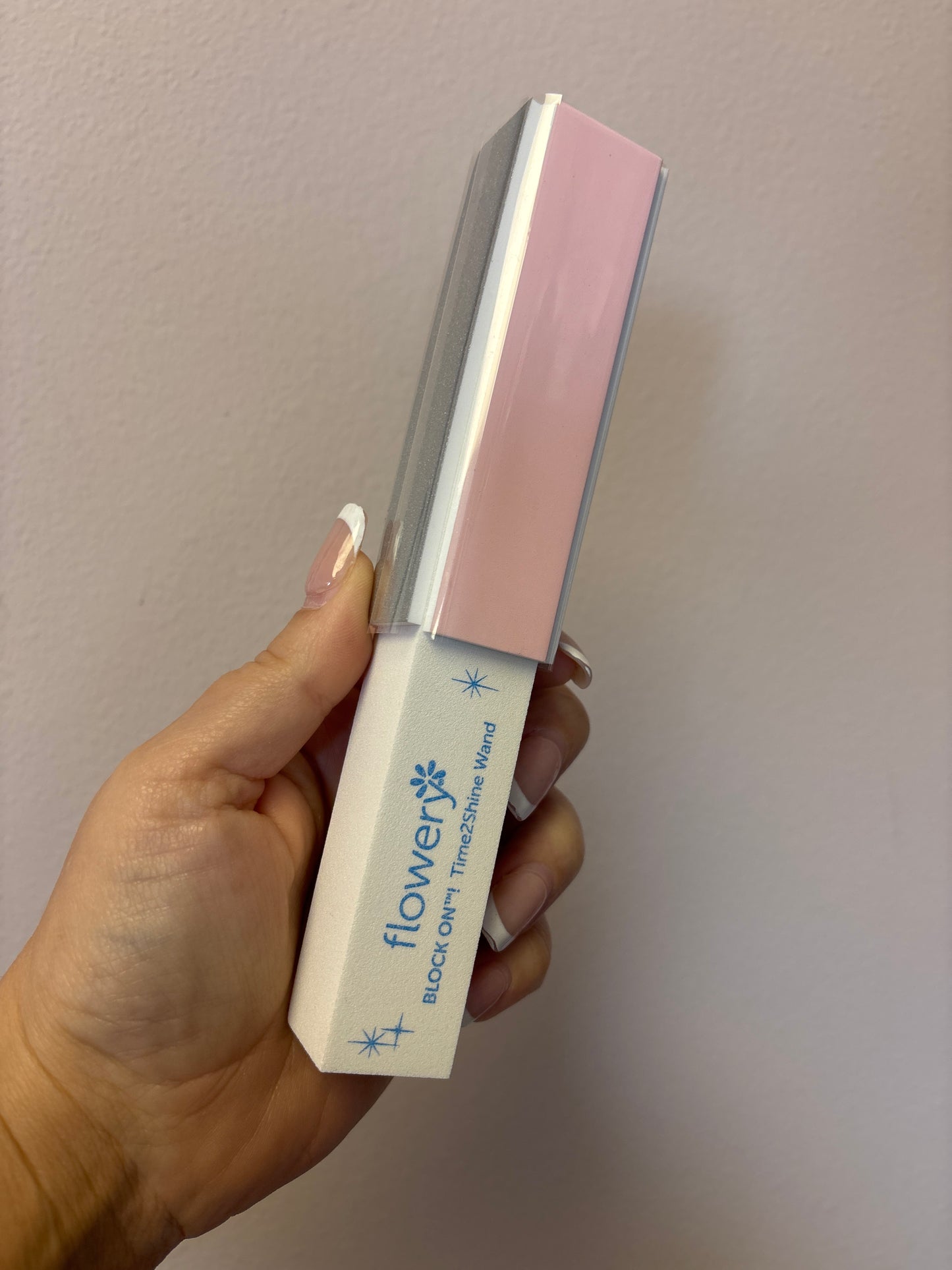 Flowery Block On Buffing Sponge Filing Wand