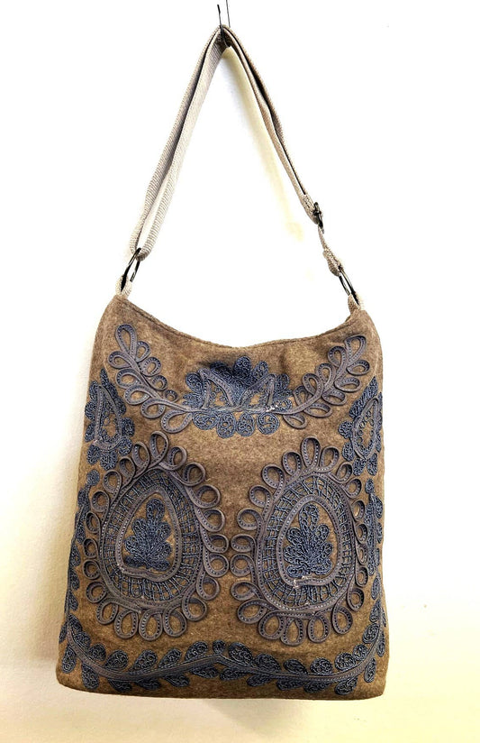 Embroidered Wool Felt Bag