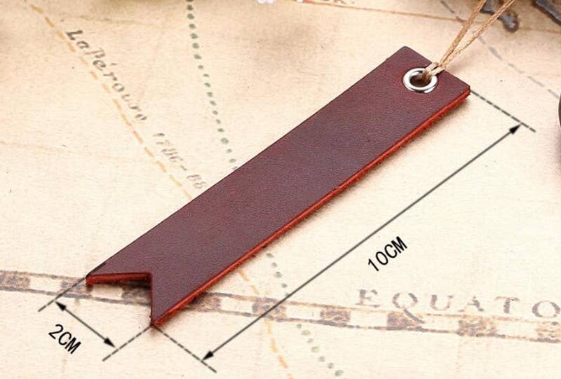 Leather Heart Bookmark, Reader Gift, Book accessories