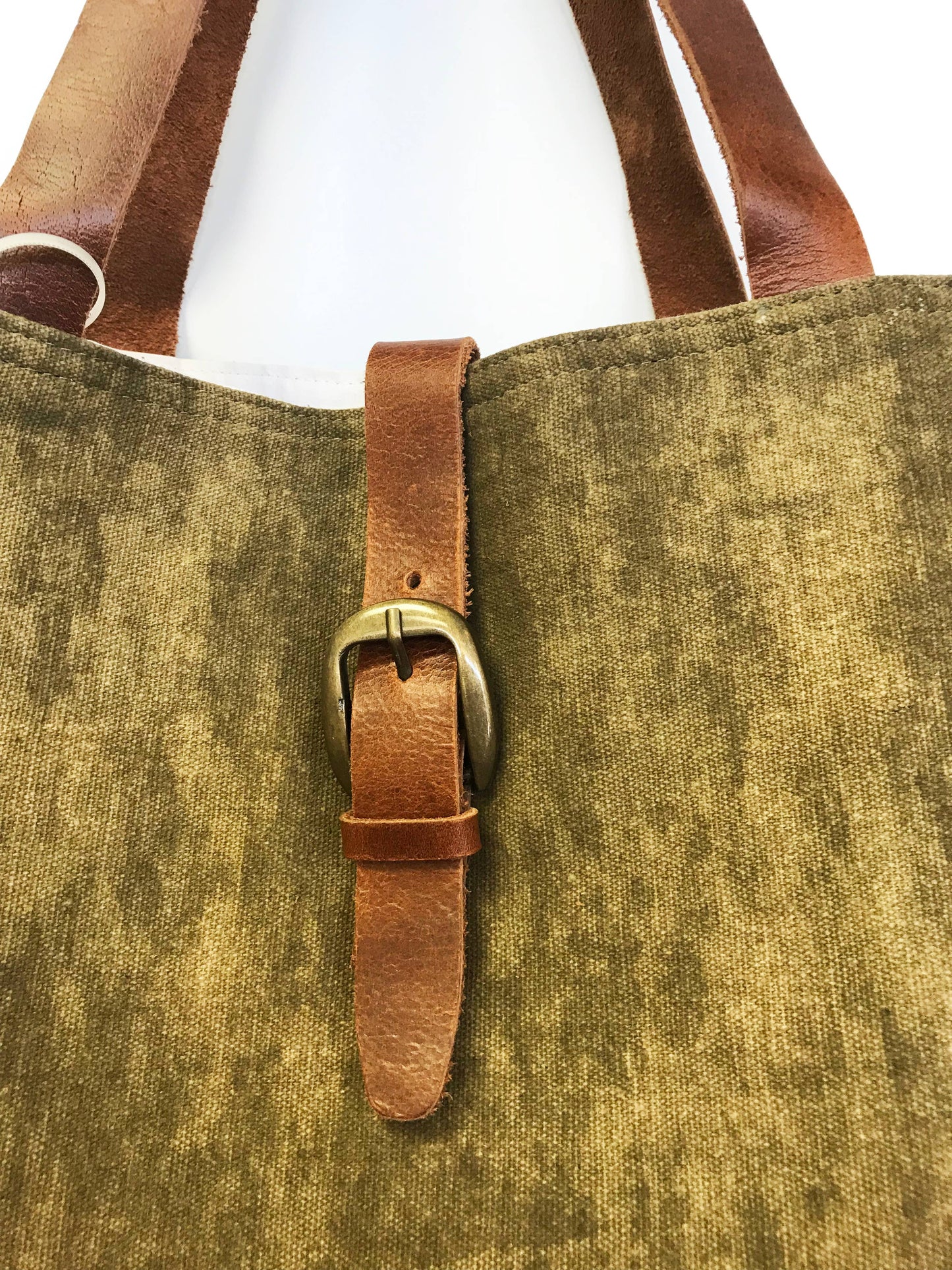 Waxed Cotton Canvas Tote Bag
