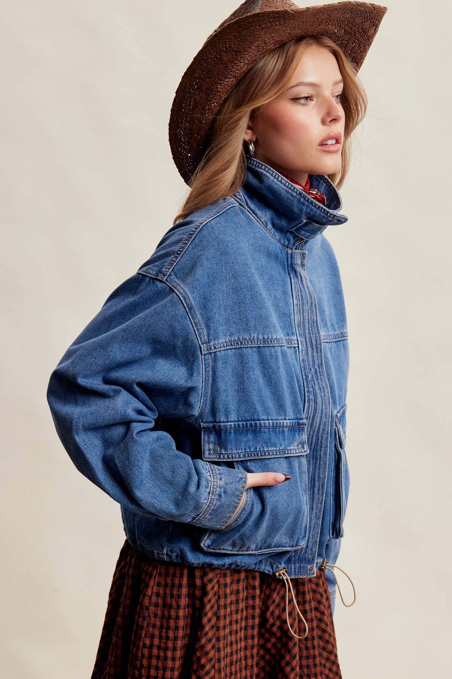 Oversized Utility Denim Jacket