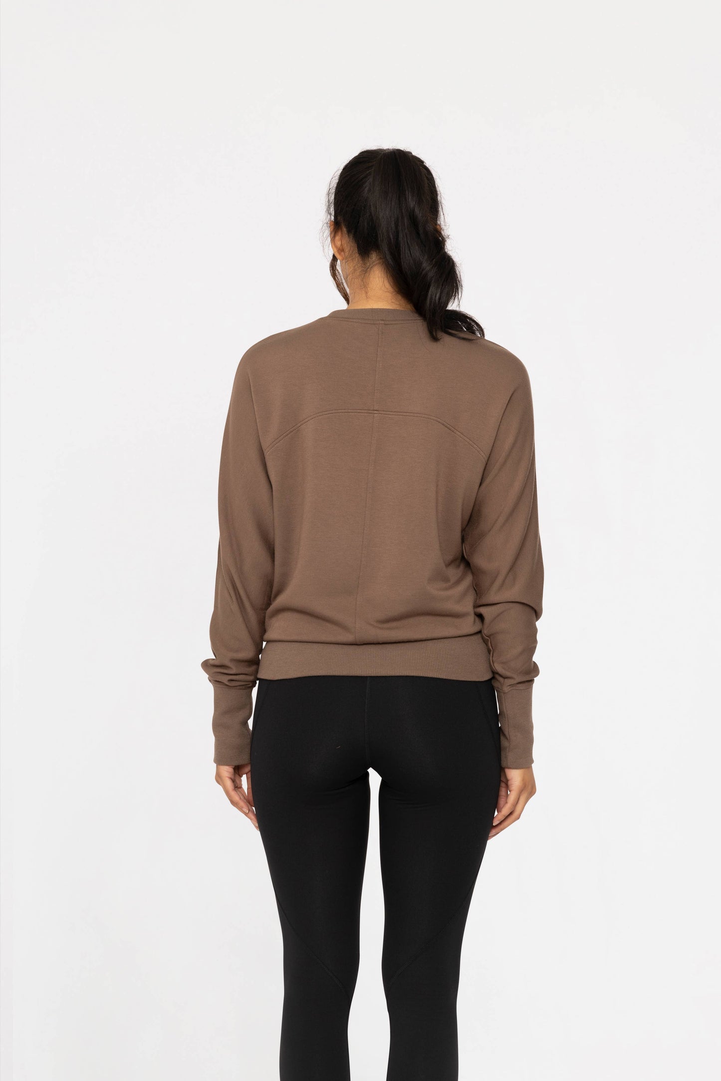 Brushed Dolman Sleeve Crew Neck