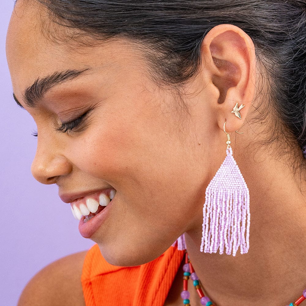 Elise Beaded Fringe Earrings | Ink + Alloy