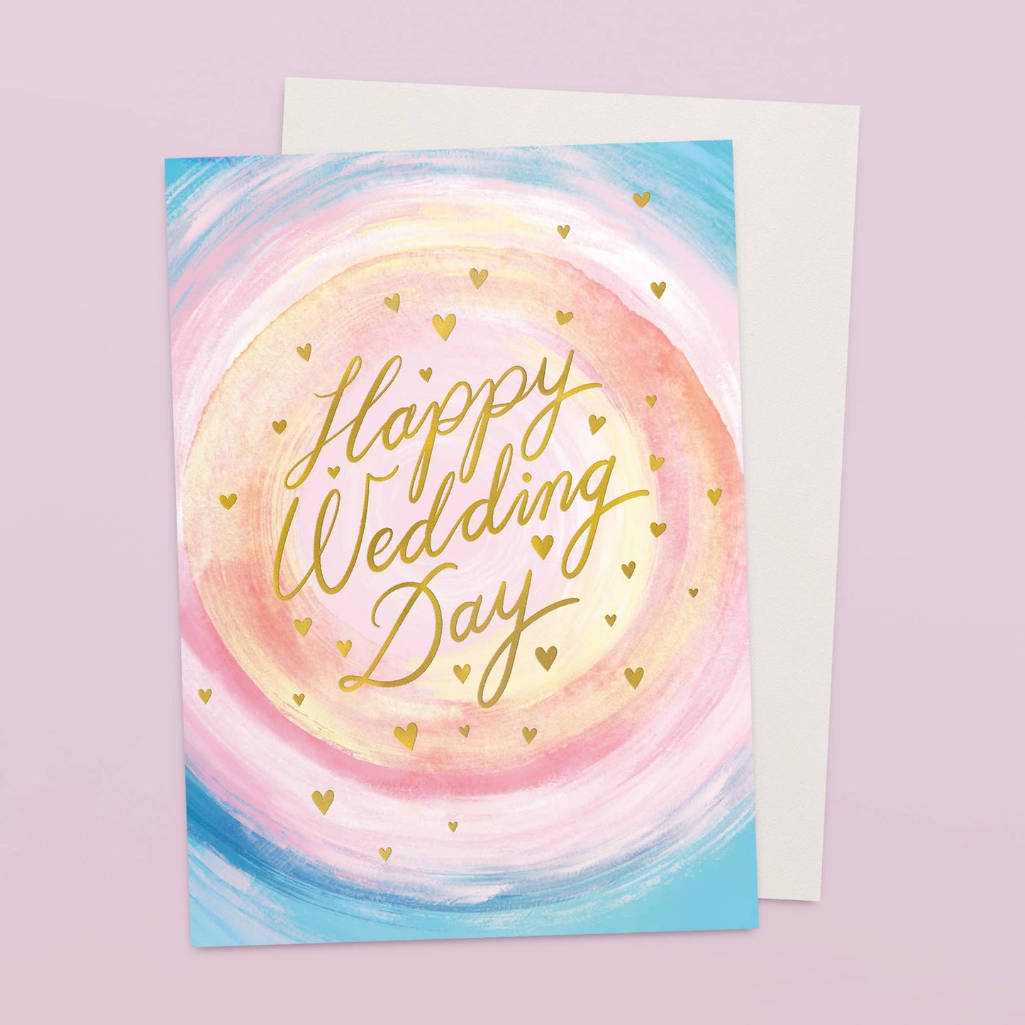 Watercolor Happy Wedding Day Card