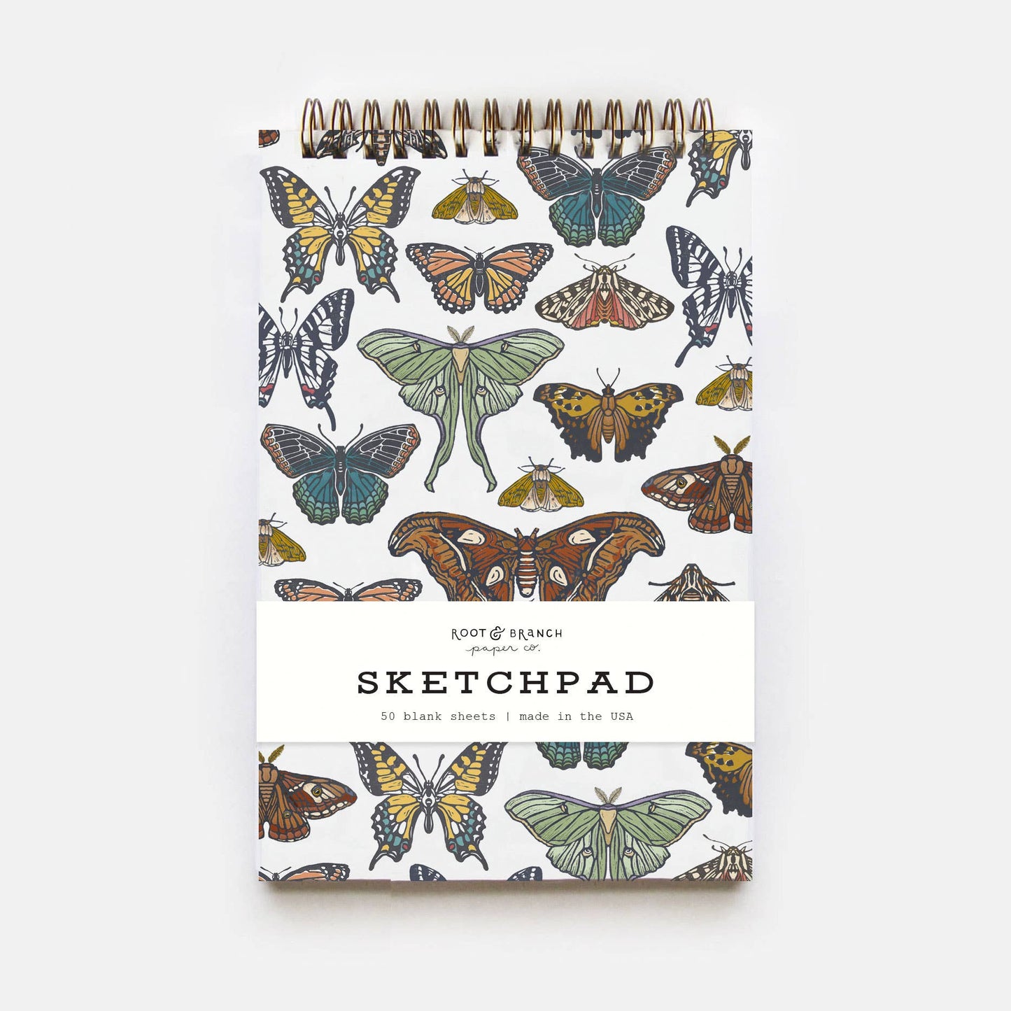 Butterfly + Moth Spiral Bound Sketchpad