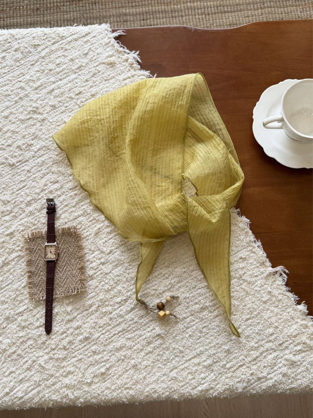 Soft Draped Triangle Bandana Scarf