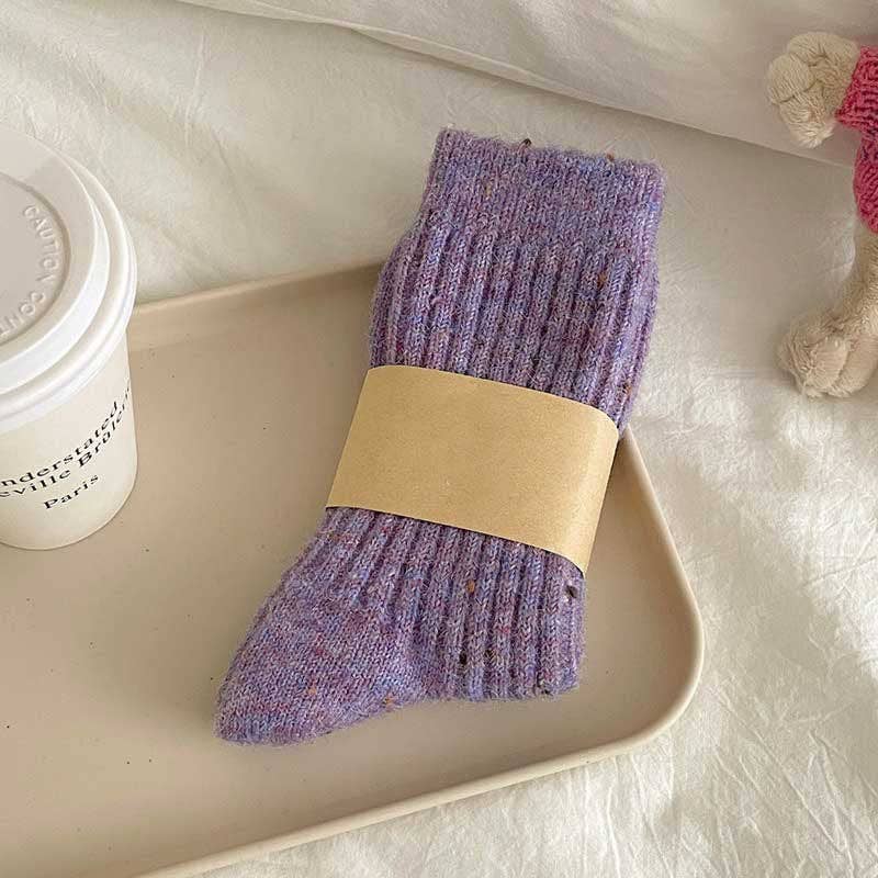 Simple Wool Thicken Warm Crew Socks