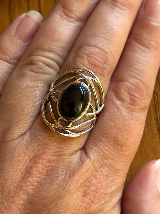 Black Onyx Ring | Size 9